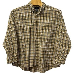 Ivy Crew Men’s Long Sleeve Flannel Plaid Button‎ Down Shirt  Sz 3XL